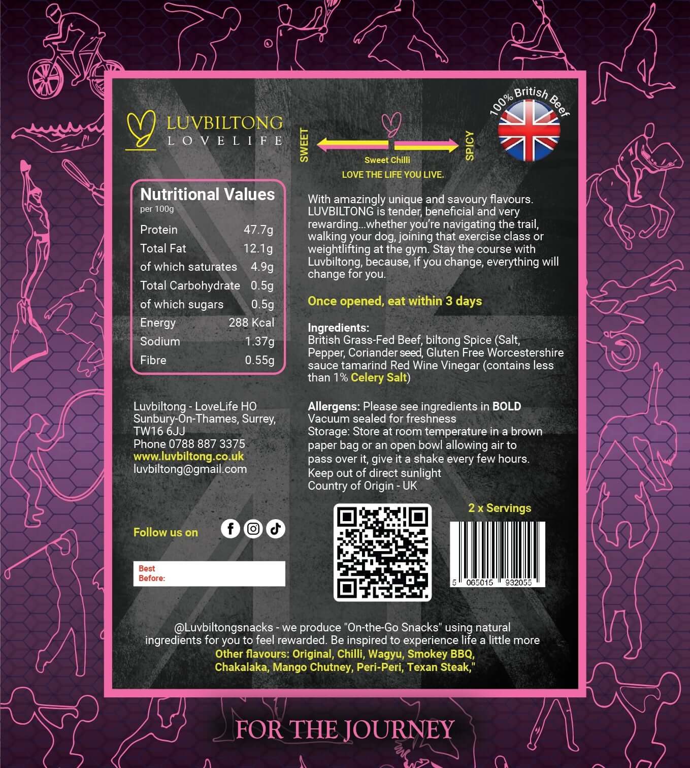 Biltong Sweet Chilli flavour